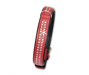 Karlie VINTAGE TIFFANY Halsband - Rot - 17 mm, 35 cm