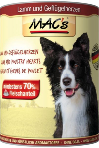 Macs Dog Lamm-Gefl.-Herz.400gD